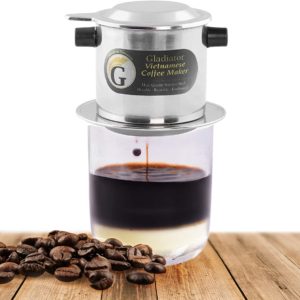 Vietnamese Coffee Maker Filter Set | French Press Style Coffee Filters | Pour Over Coffee Dripper | Portable Coffee Maker